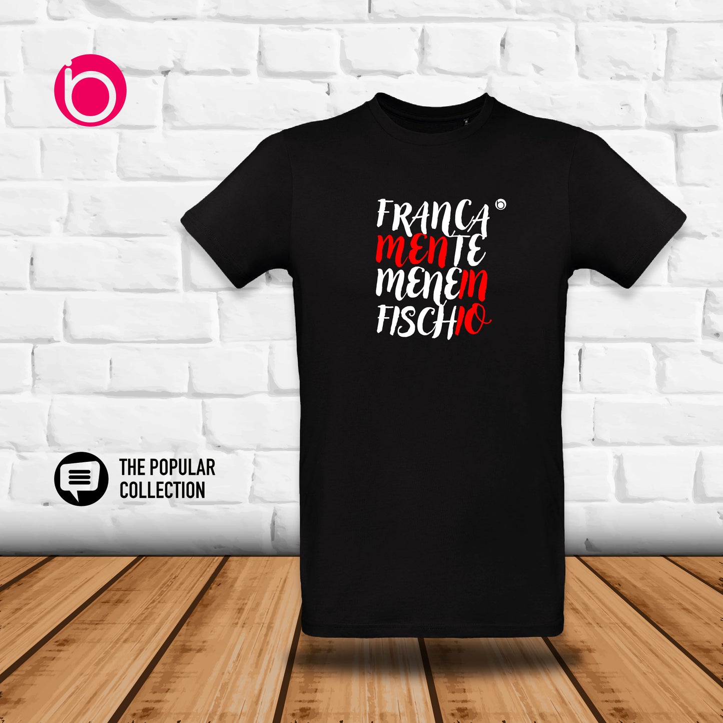 T-Shirt FRANCAMENTE ME NE INFISCHIO - Black