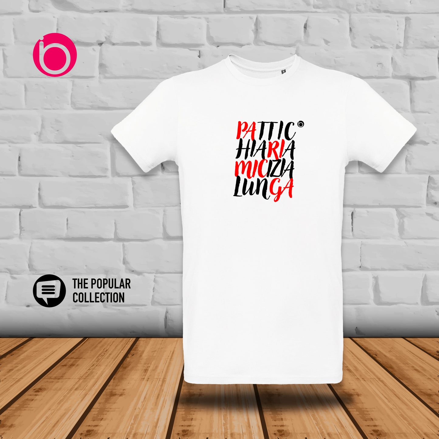T-Shirt PATTI CHIARI AMICIZIA LUNGA - White