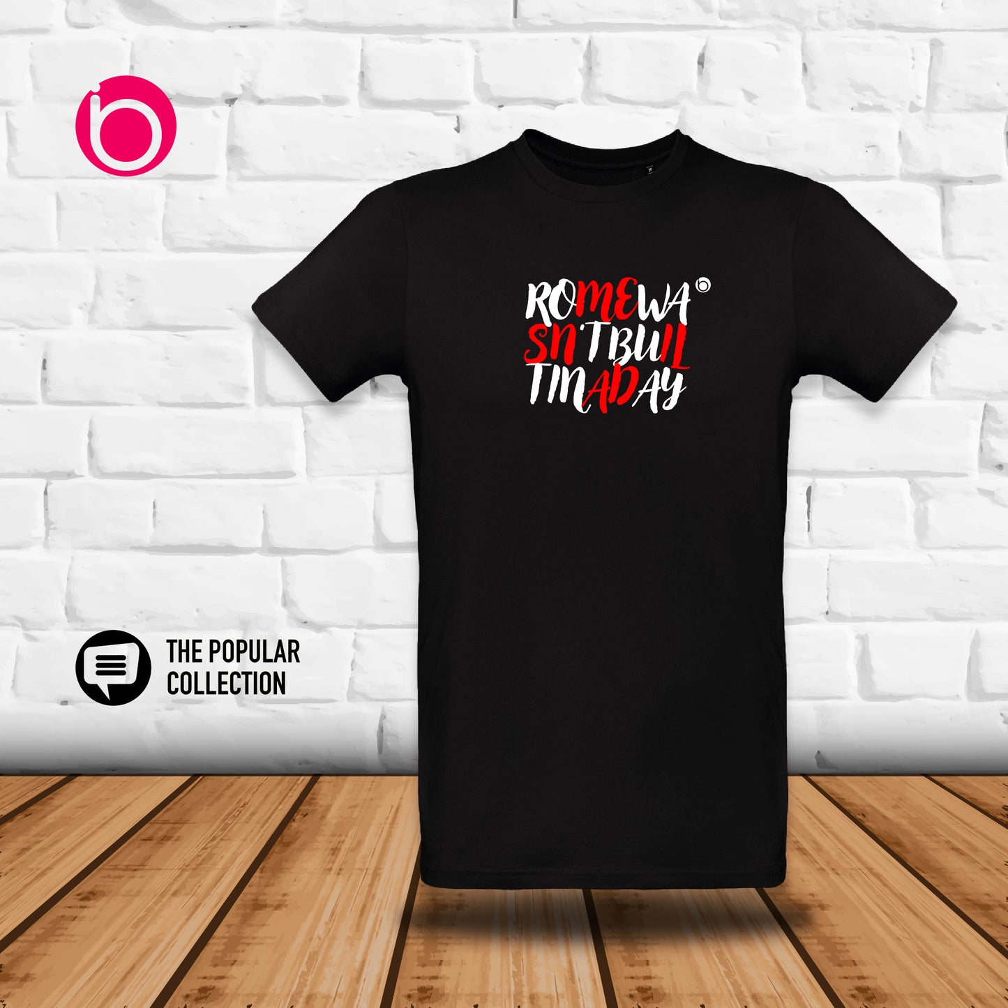 T-Shirt ROME WASN'T BUILT IN A DAY - BLACK
