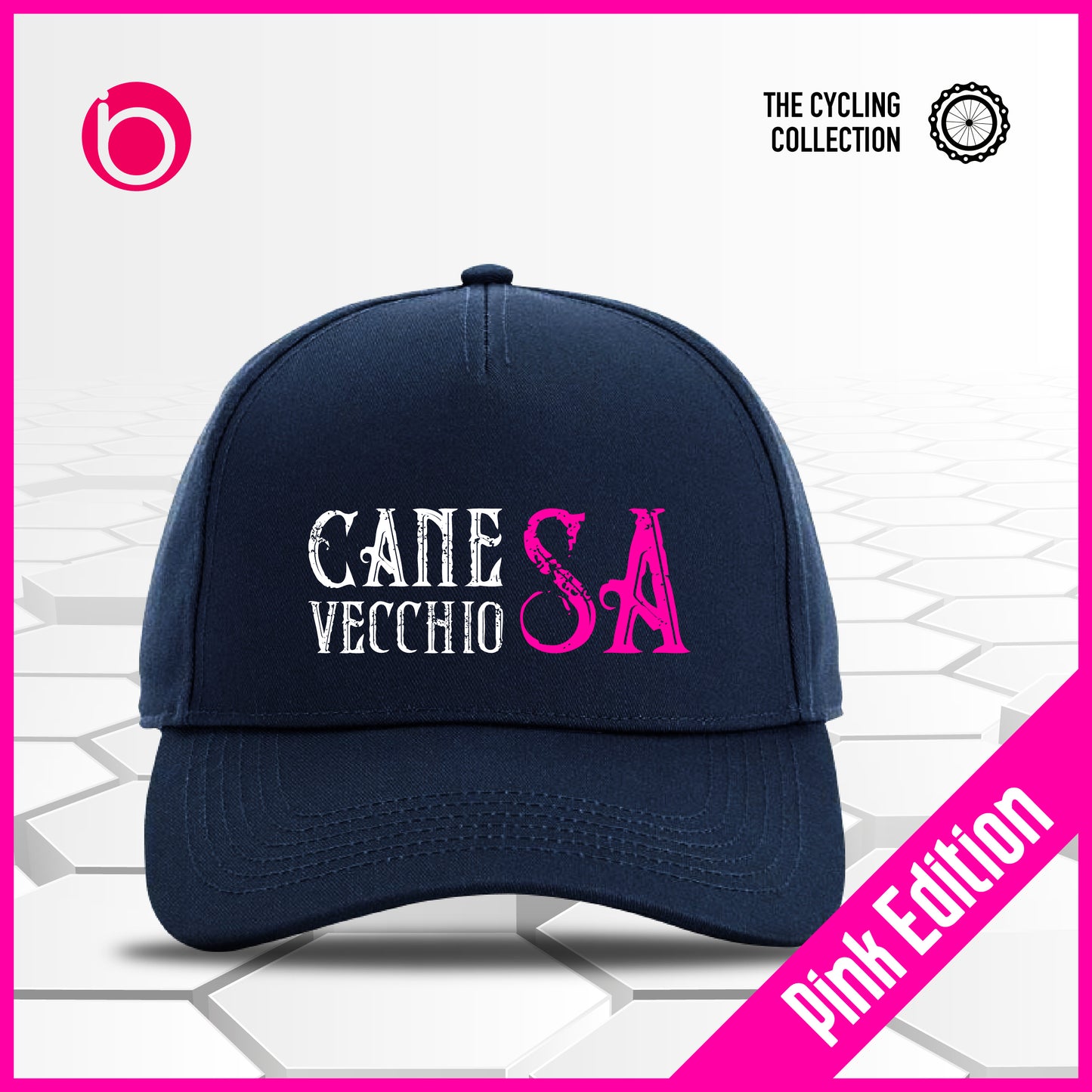 Cappellino CANE VECCHIO SA - PINK EDITION Blue Navy