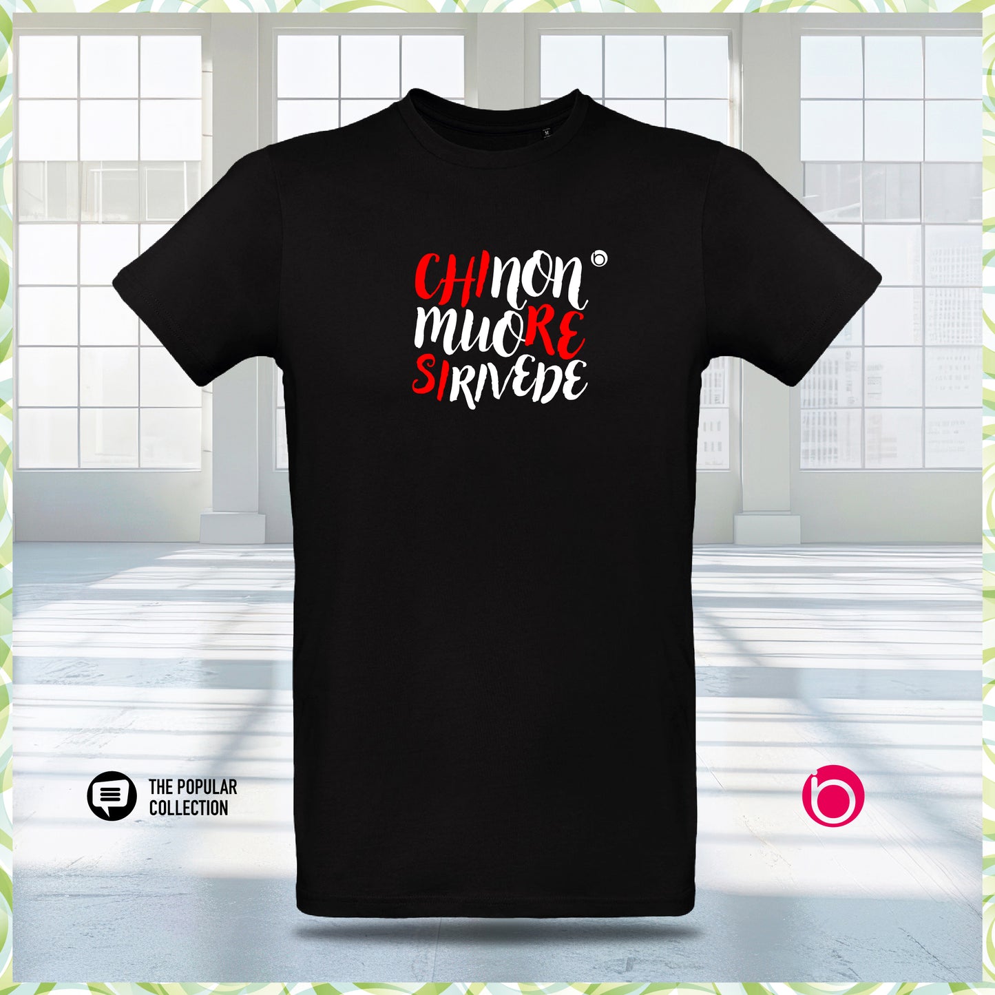 T-Shirt CHI NON MUORE SI RIVEDE Black